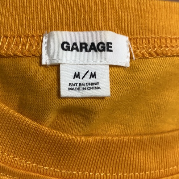 Garage Mustard yellow cropped t-shirt. Size M - Picture 3 of 3